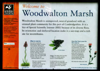 Small photograph of Woodwalton Marsh information board
Click on the image to enlarge