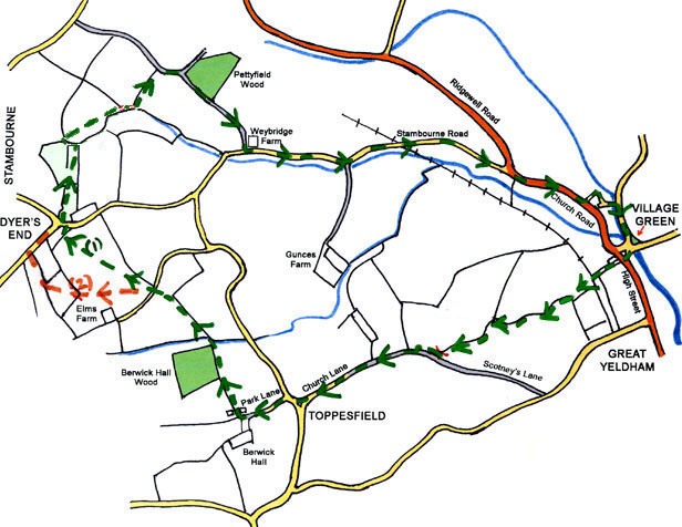 Walk 1a Route map