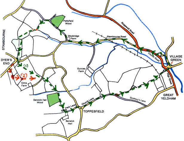 Walk 1b Route map