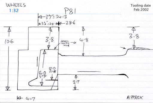 Cross section diagram of casting P81