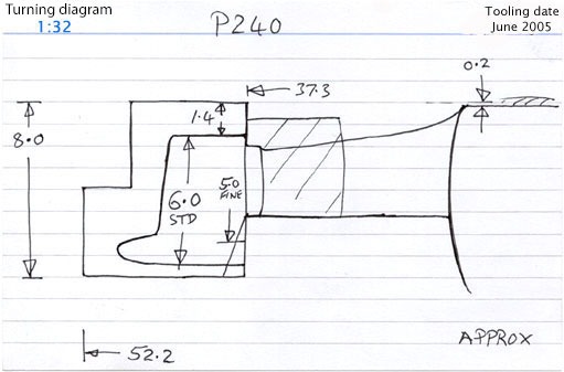Diagram of casting P240