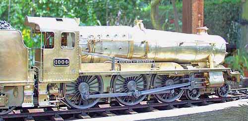 Photograph of a model locomotive built by David Brutnell